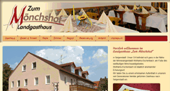 Desktop Screenshot of landgasthaus-moenchshof.de
