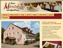 Tablet Screenshot of landgasthaus-moenchshof.de